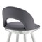 Armen Living Lottech Swivel Bar Stool in Brushed Stainless Steel with Gray Faux Leather 840254335417 - alternate 6